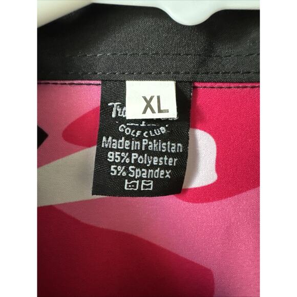 Trailer Park Golf Club Member Shirt Pink Camo Mens XL Short Sleeve Camp Flamingo - Picture 2 of 9